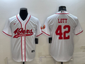 Men's San Francisco 49ers Ronnie Lott #42 White Game Jersey1 Joint Edition