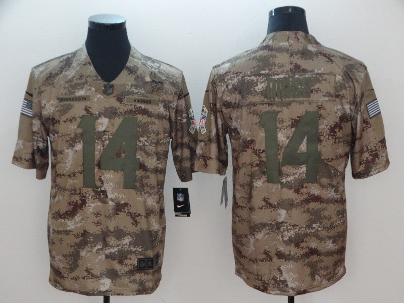 Men's Minnesota Vikings Stefon Diggs #14 Camouflage Game jersey