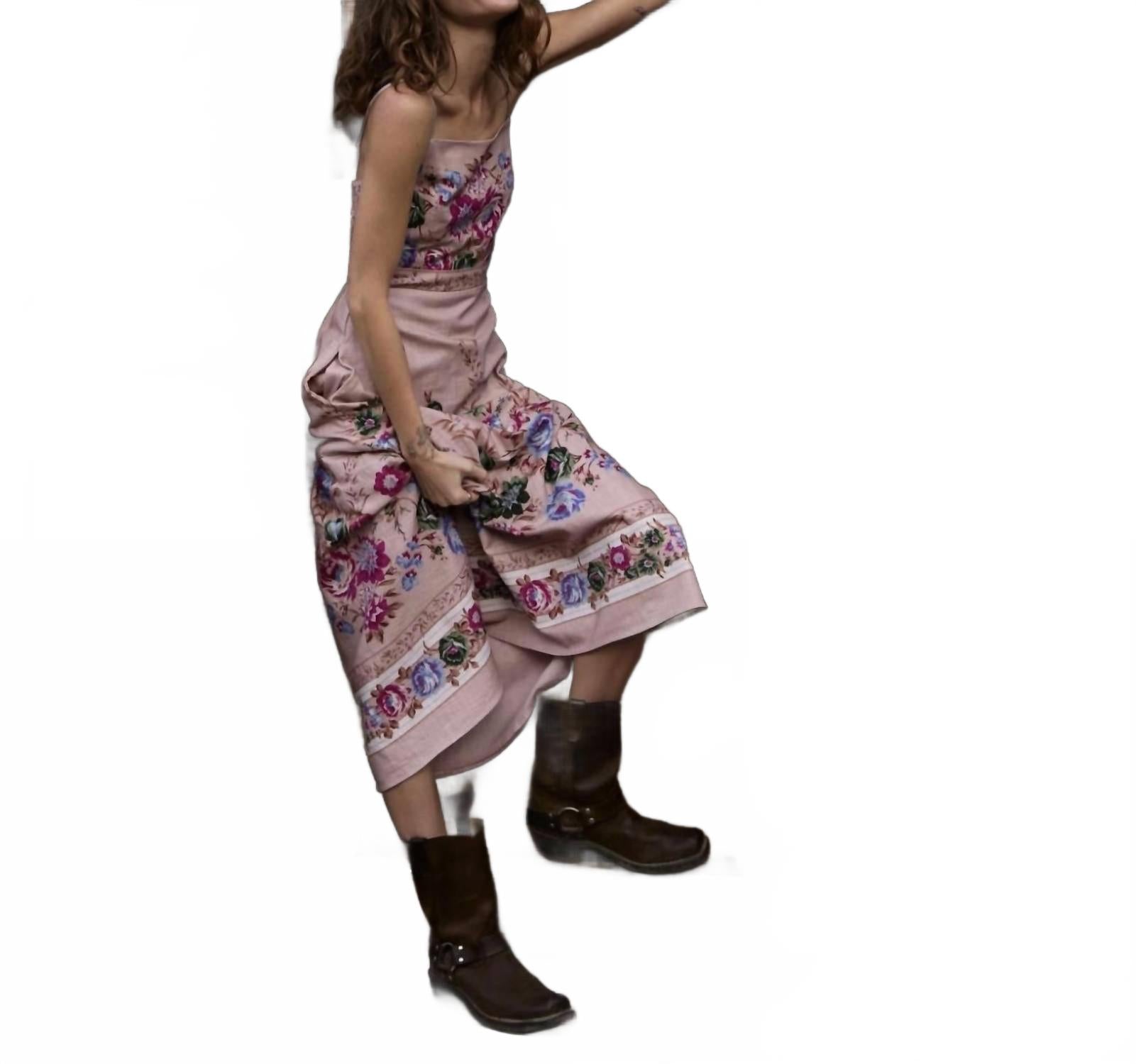 Trina Ankle Dress In Silva Print