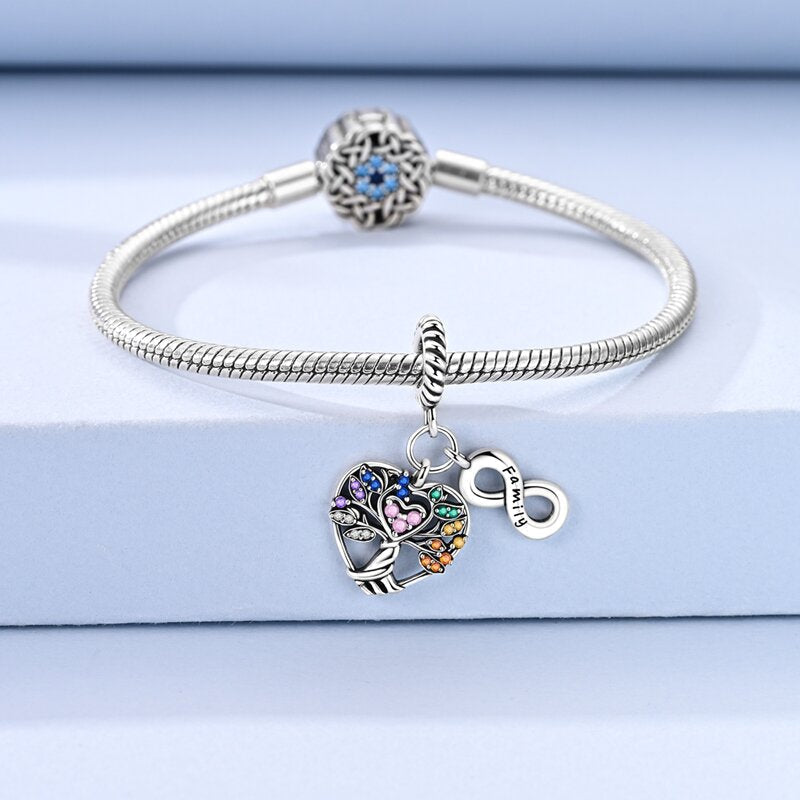Family Tree Infinity Dangle Charm