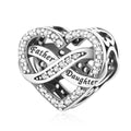 Father Daughter Heart Infinity Charm