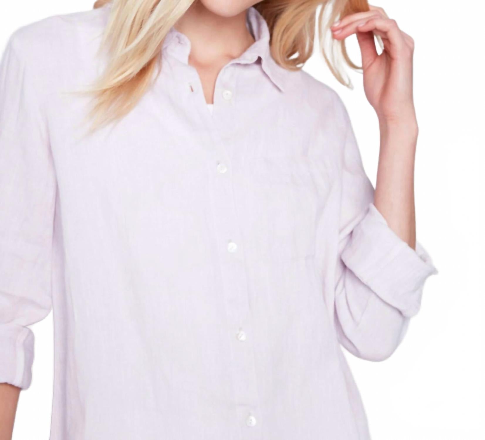 Jacquard Blouse In Lavender