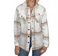 Norah Plaid Shacket In Blush