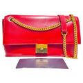 Red Chain Flap Shoulder Bag