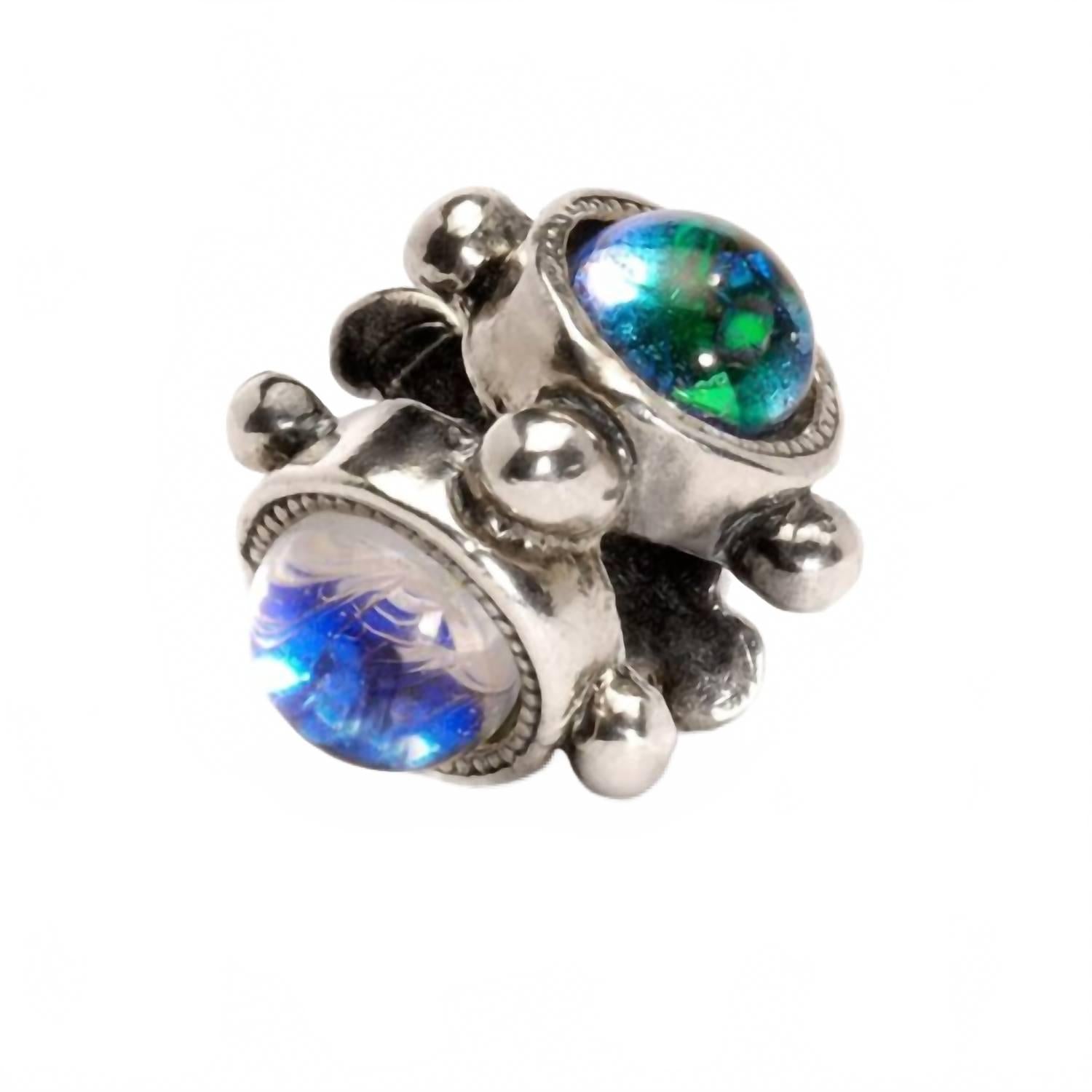 Unisex Trinity Bead Charm In Silver