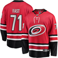 Men's Carolina Hurricanes Jesper Fast #71 Red Home Breakaway Player jersey