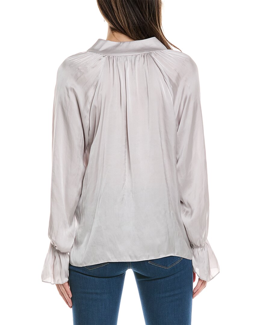 Lola & Sophie Vintage Satin Peasant Blouse