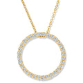 1/2ct Circle Of Life Lab Grown Diamond Pendant Yellow Gold Necklace