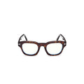 Square Tortoiseshell Acetate Eyeglasses With Silver Accents