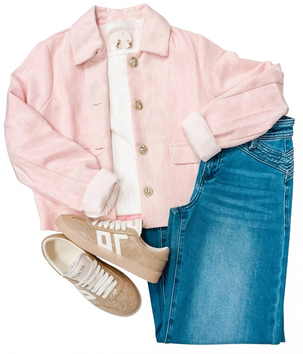 Oak & Thread Blazer In Blush