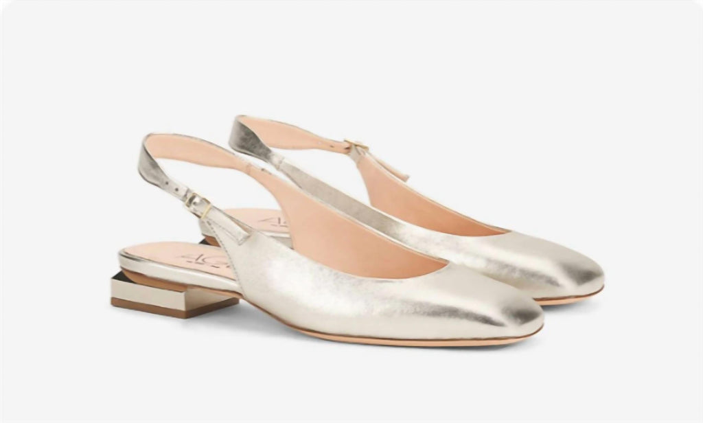 Women's Angie Slingback Sandals In Gold Foil