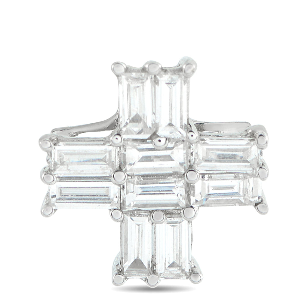 LB Exclusive 18K White Gold 0.50ct Diamond Cross Pendant MF16-041326