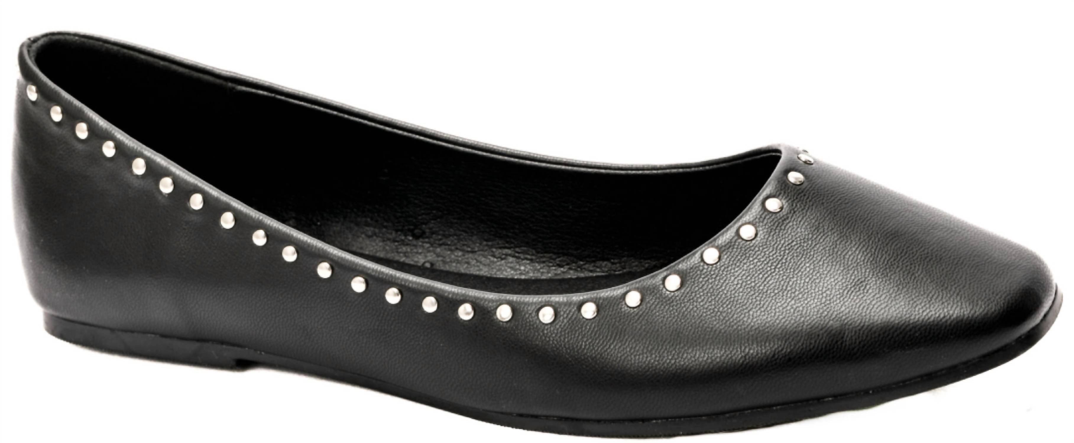 Women's Just In Time Flats Shoe In Black