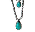 Women's Navajo Bead Teardrop Multi Layer Necklace In Turquoise