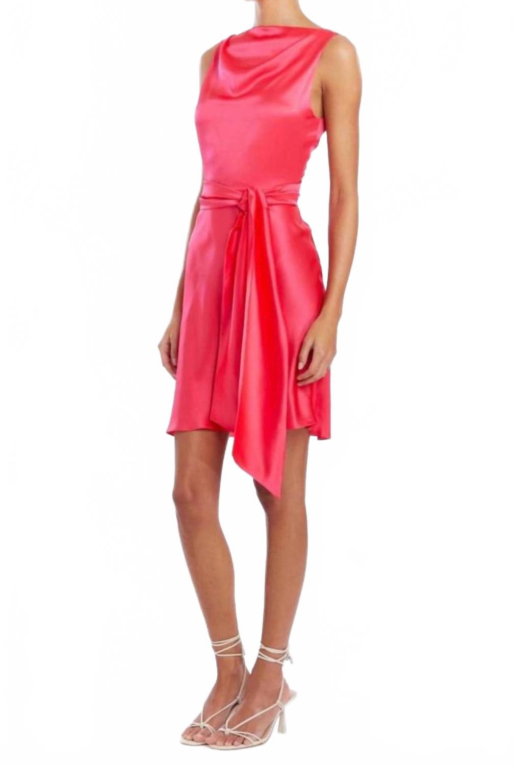 Rosemary Silk Mini Dress In Begonia
