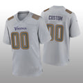 Custom1 Minnesota Vikings Gray Atmosphere Game Jersey1 Stitched Jerseys Football Jerseys