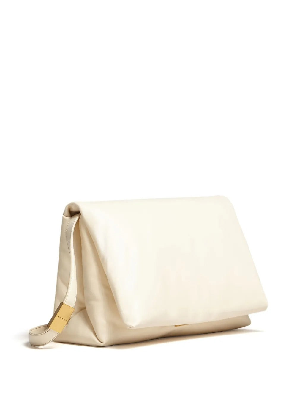 Marni Prisma Puffball Leather Shoulder Bag - Ivory