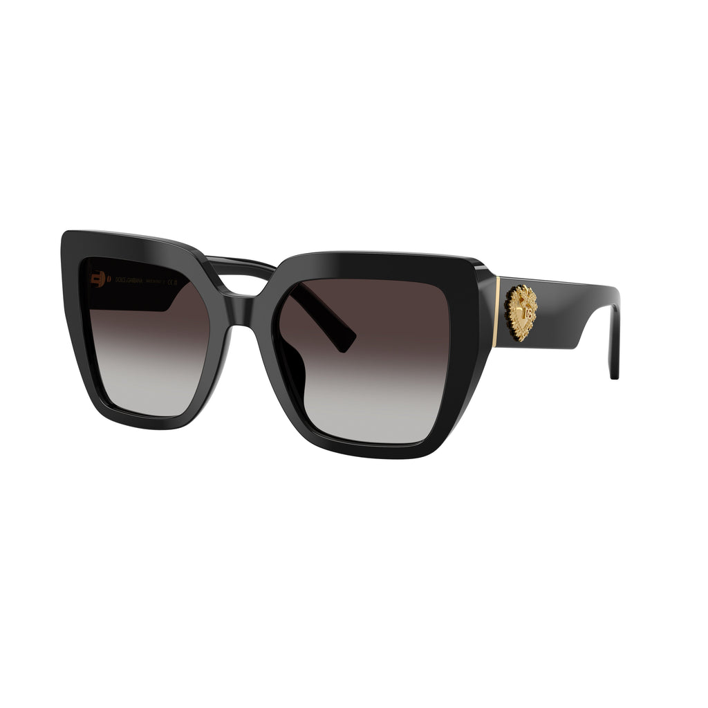 Oversized Square Frame Sunglasses With Heart Accents