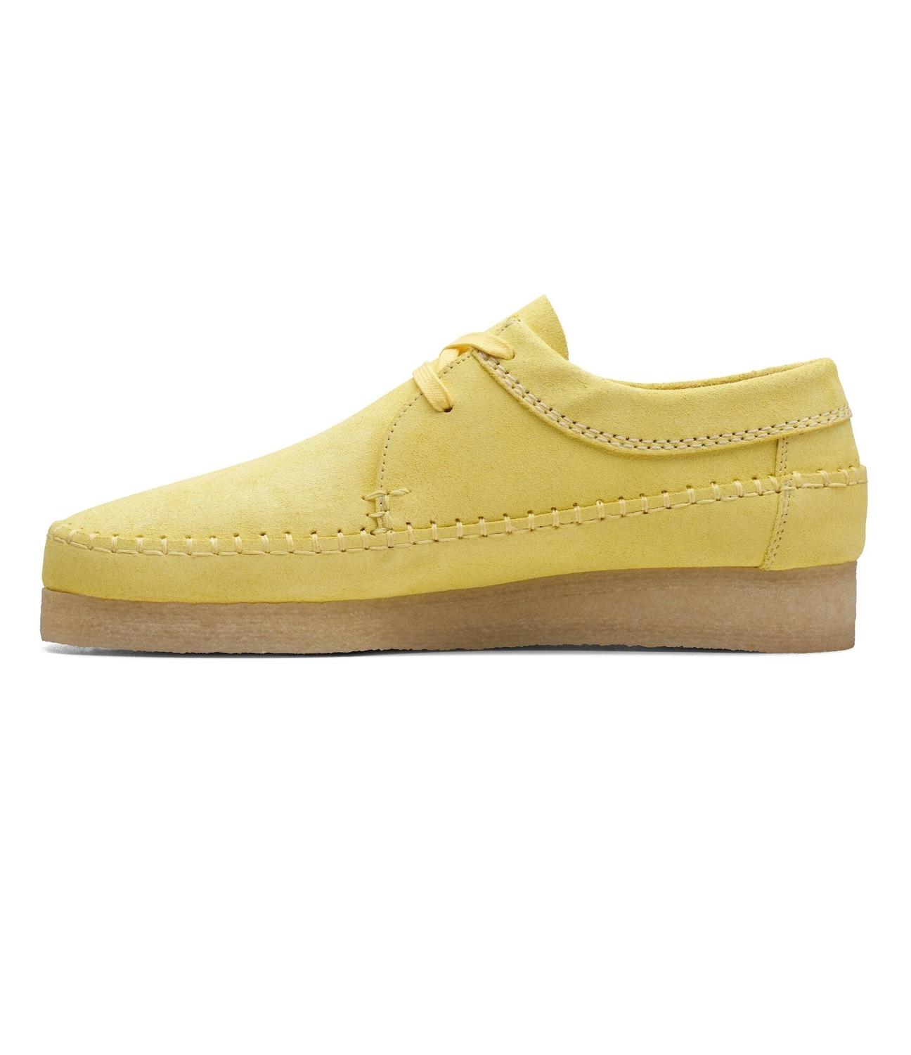 Men's Weaver Shoes In Bright Yellow Suede