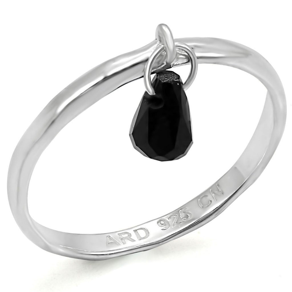 Silver 925 Sterling Silver Ring with Genuine Stone in Sapphire