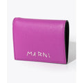 Marni Mending Bi-Fold Leather Wallet - Cassis Pink