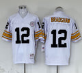 Men's Pittsburgh Steelers Terry Bradshaw Mitchell & Ness White Legacy Replica Jersey1
