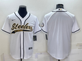 Men's Pittsburgh Steelers White Blank Jersey1