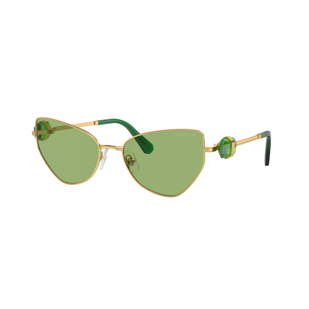 0Sk7003 Cat-Eye Sunglasses with Green Tinted Lenses