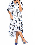 City Lights Midi Shirt Dress In White