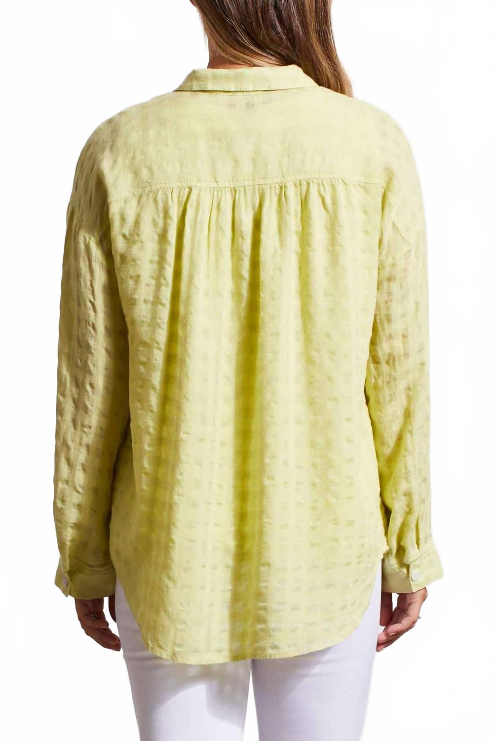 Jacquard Blouse In Wild Lime