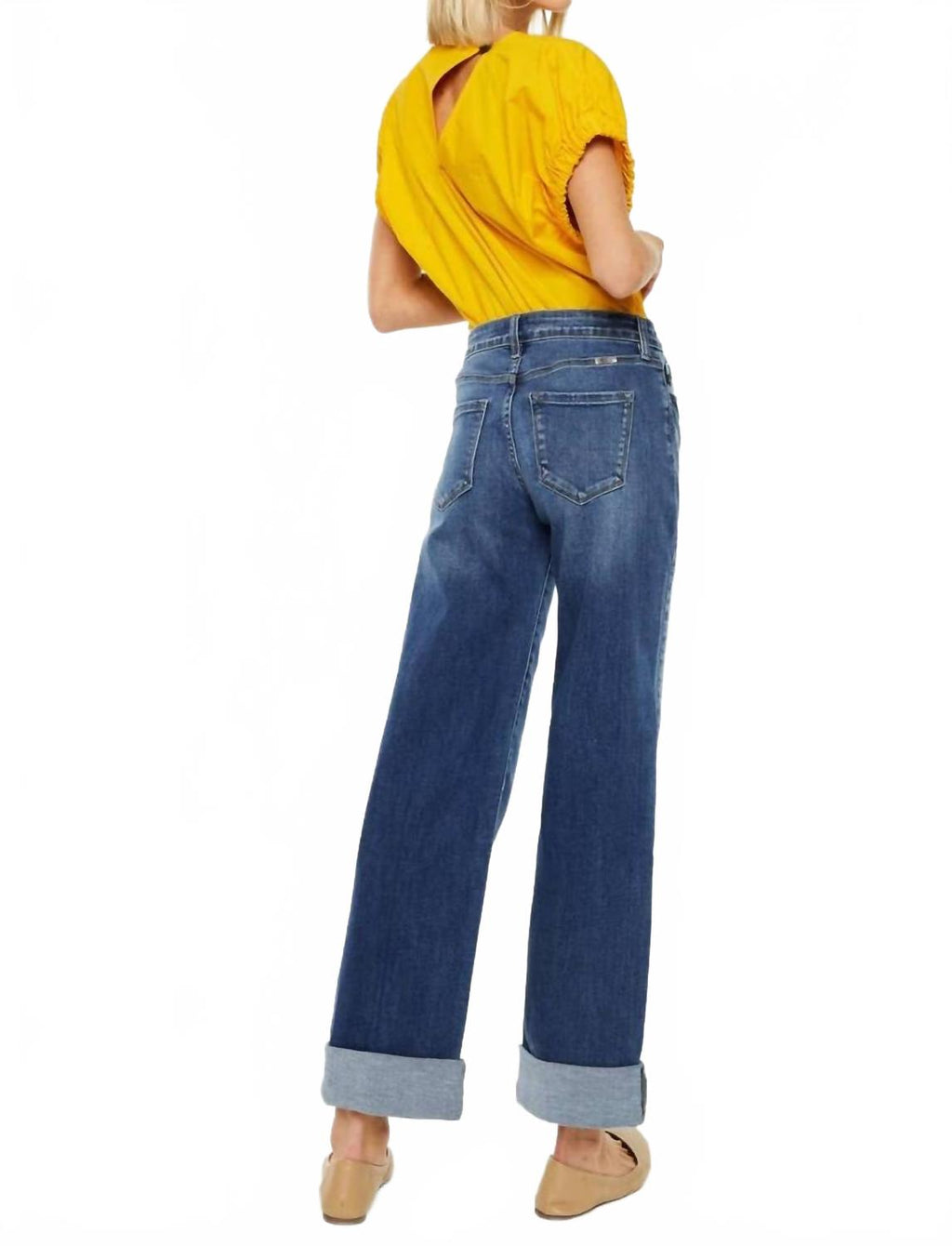 Ivanna High Rise Wide Leg Jeans In Medium