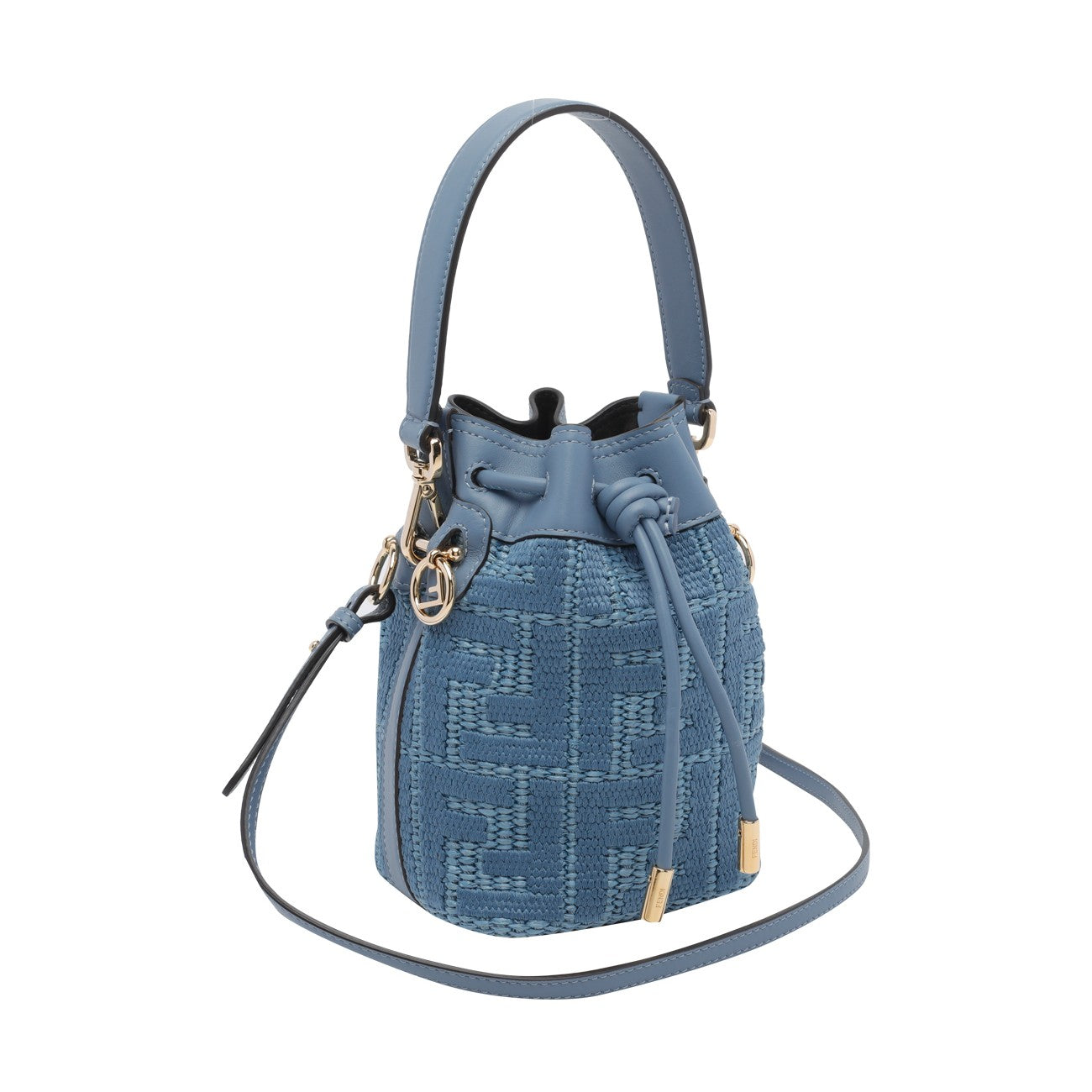 Fendi Women Fendi Mon Tresor Mini Rafia Bucket Bag