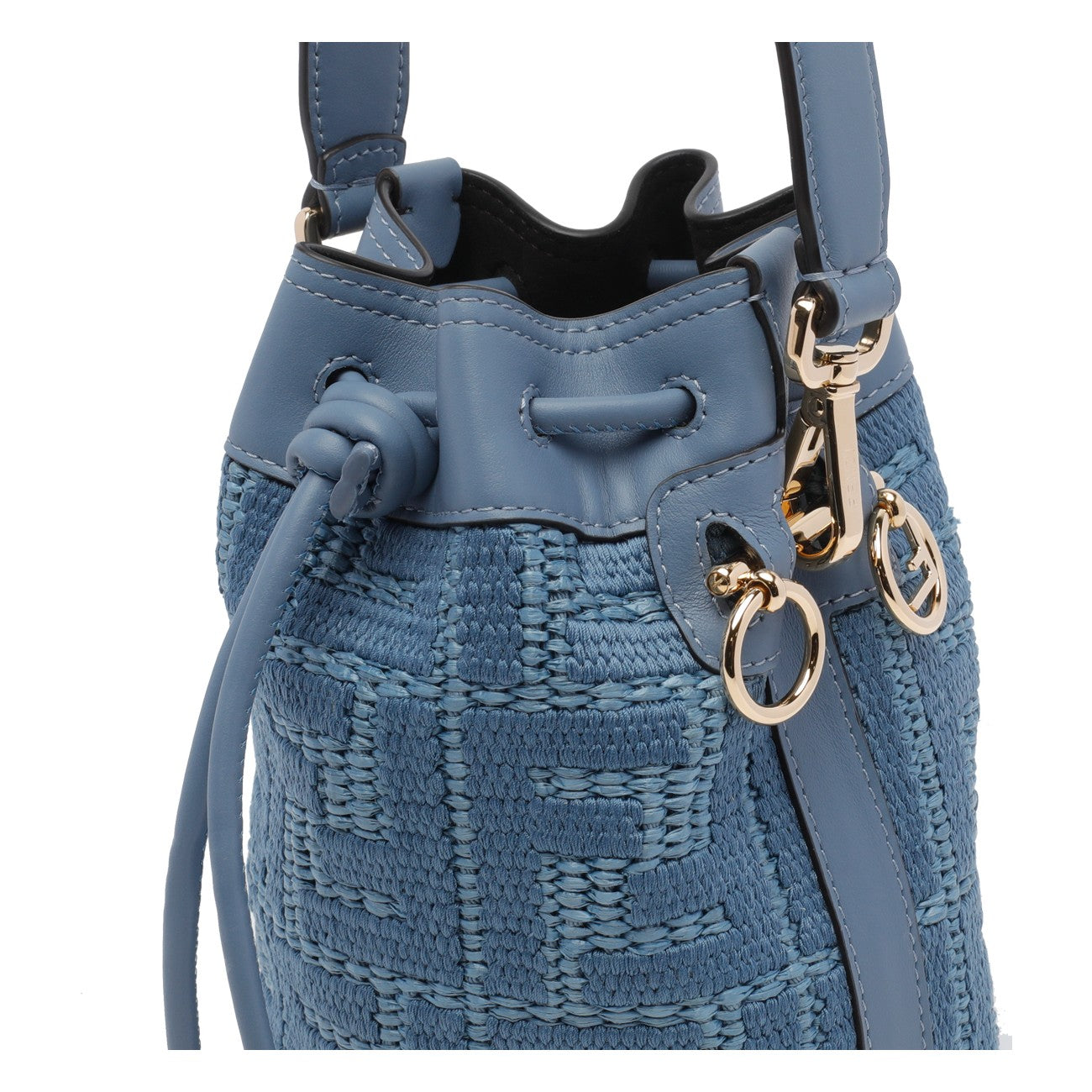 Fendi Women Fendi Mon Tresor Mini Rafia Bucket Bag