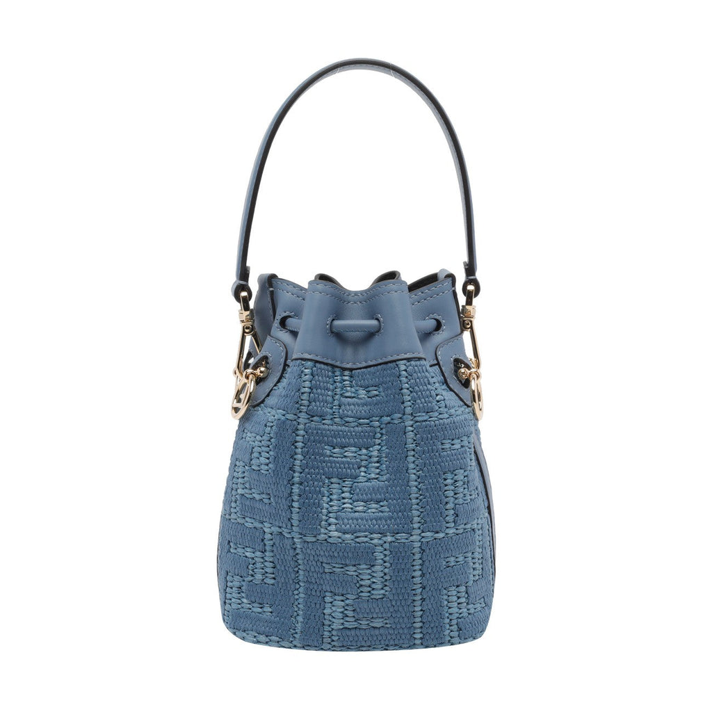 Fendi Women Fendi Mon Tresor Mini Rafia Bucket Bag