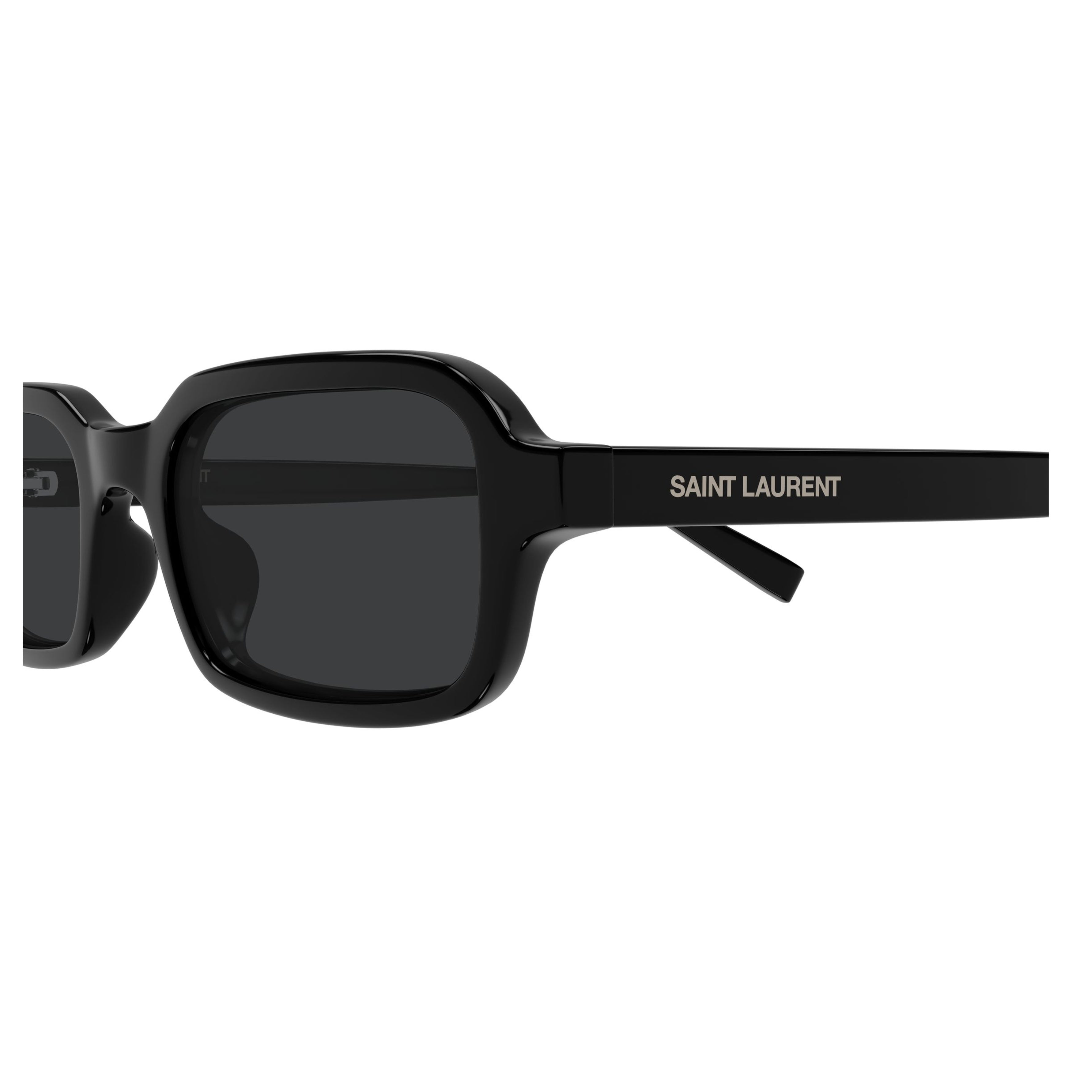 Rectangular Black Sunglasses With Glossy Finish