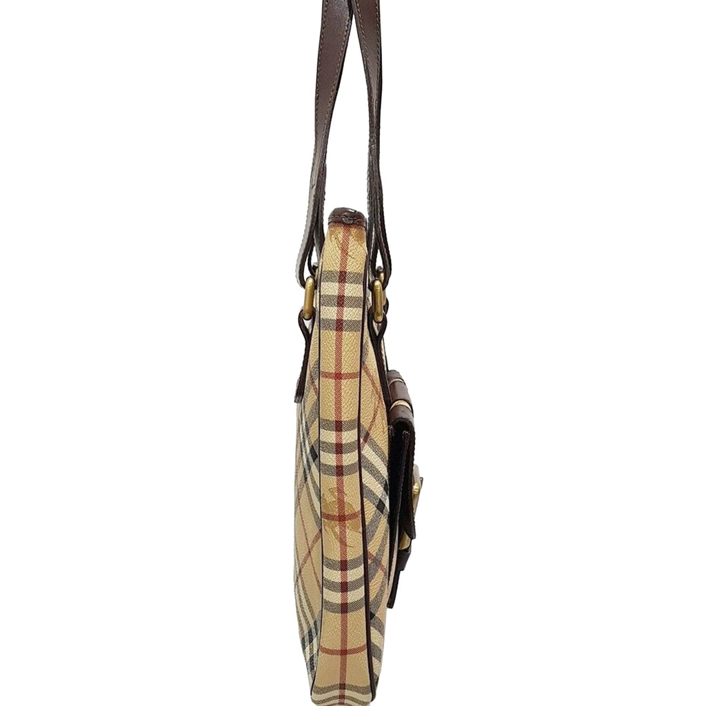 Buckled Check Shoulder Bag