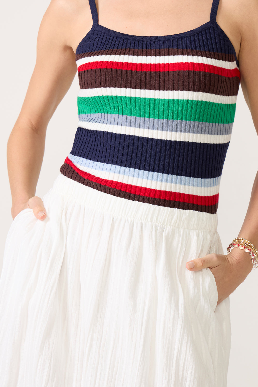 Women's Shadow Stripe Maxi Skirt