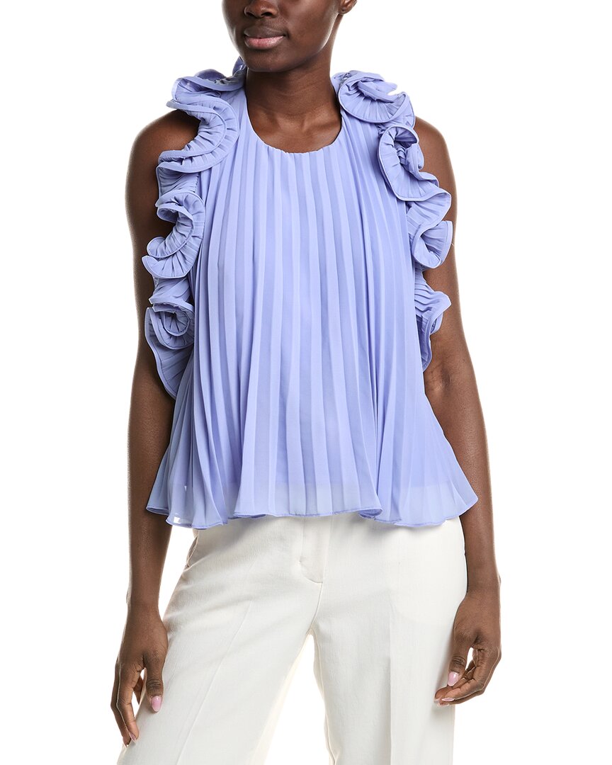 AMUR Halter Pleated Blouse