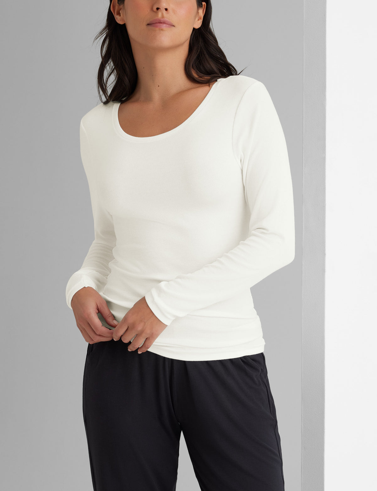 Women's Micro Rib Long Sleeve T-Shirt