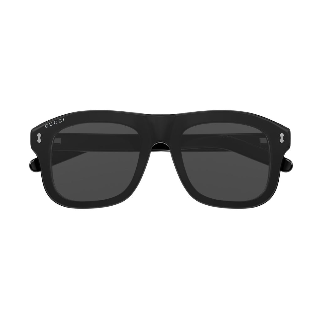 Gg1712S Bold Rectangular Sunglasses with Metallic Accents