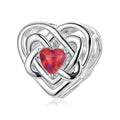 Fiery Opal Love Knot Charm