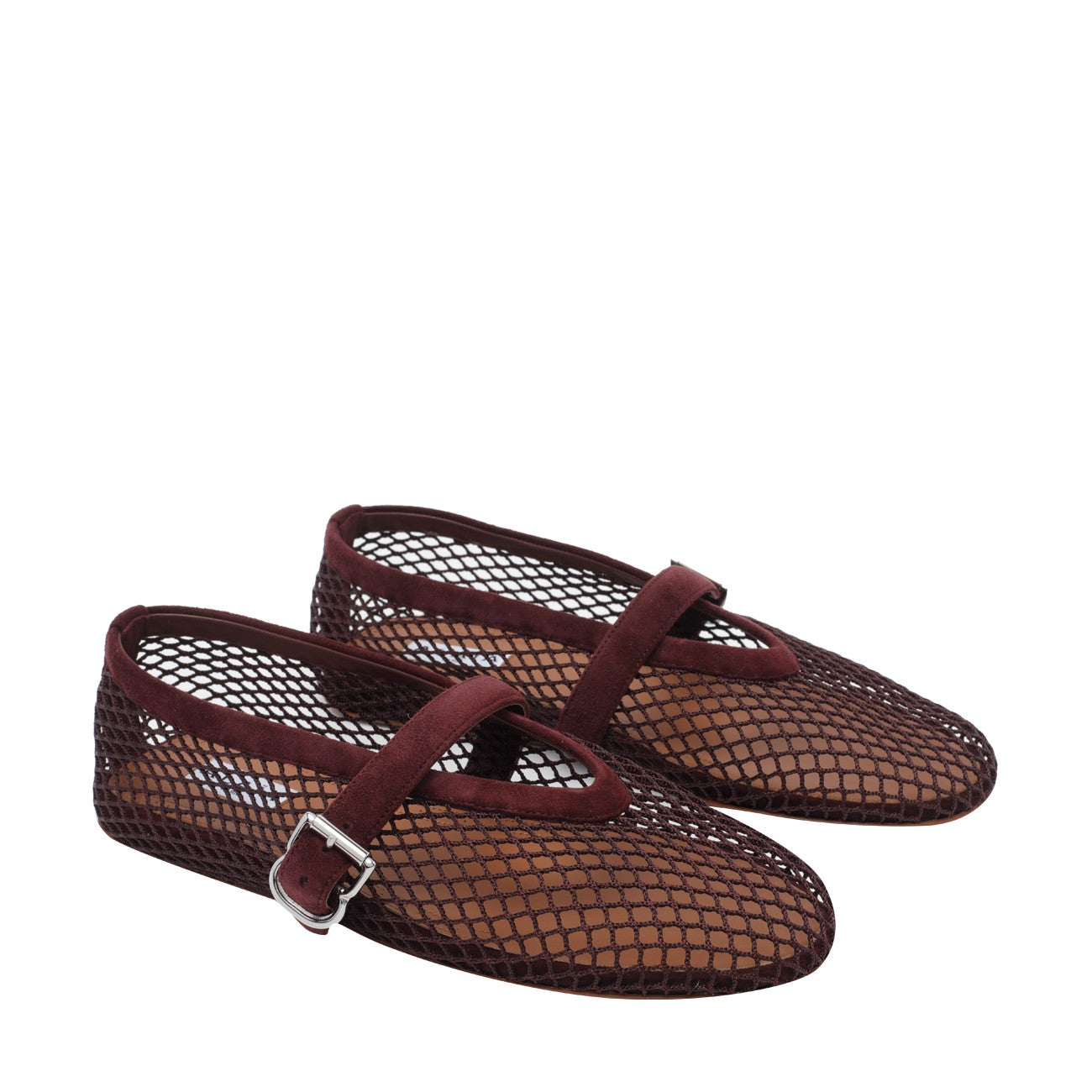 Alaia Women Fishnet Flat Ballets