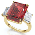 13Ct Ruby & Diamond Ring Lab Grown