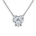 1Ct Heart Shape Diamond Solitaire Diamond Pendant 14k Gold Necklace Lab Grown