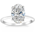 Certified 2Ct Oval Diamond Solitaire Thin Engagement Ring Gold Lab Grown