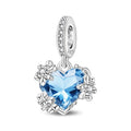 Frozen Heart Snowflake Dangle Charm