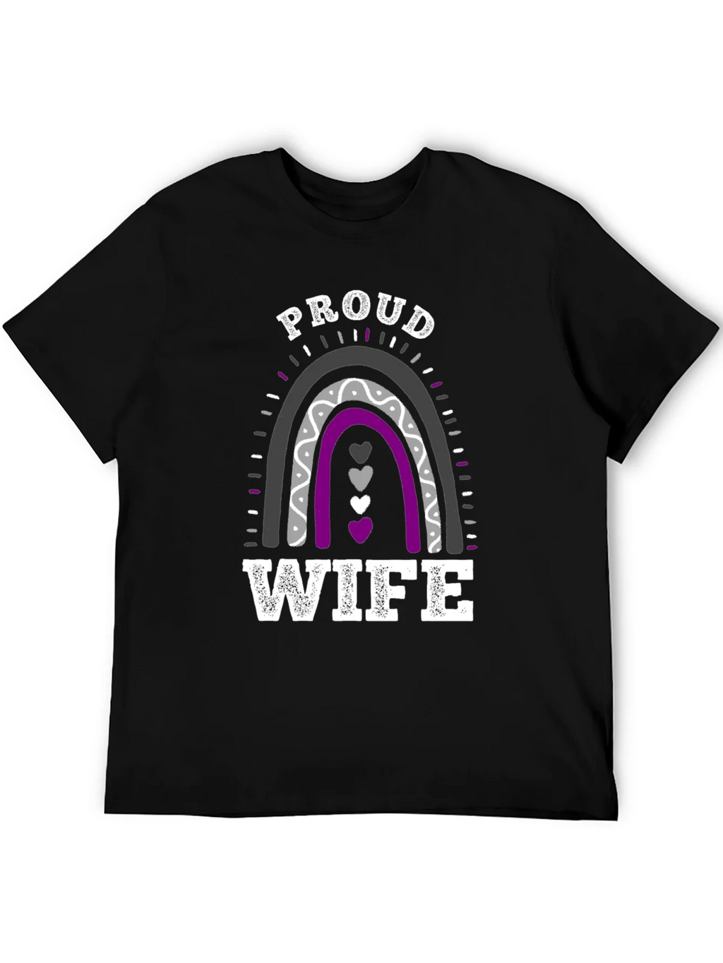 Proud Wife Rainbow Graphic T-Shirt