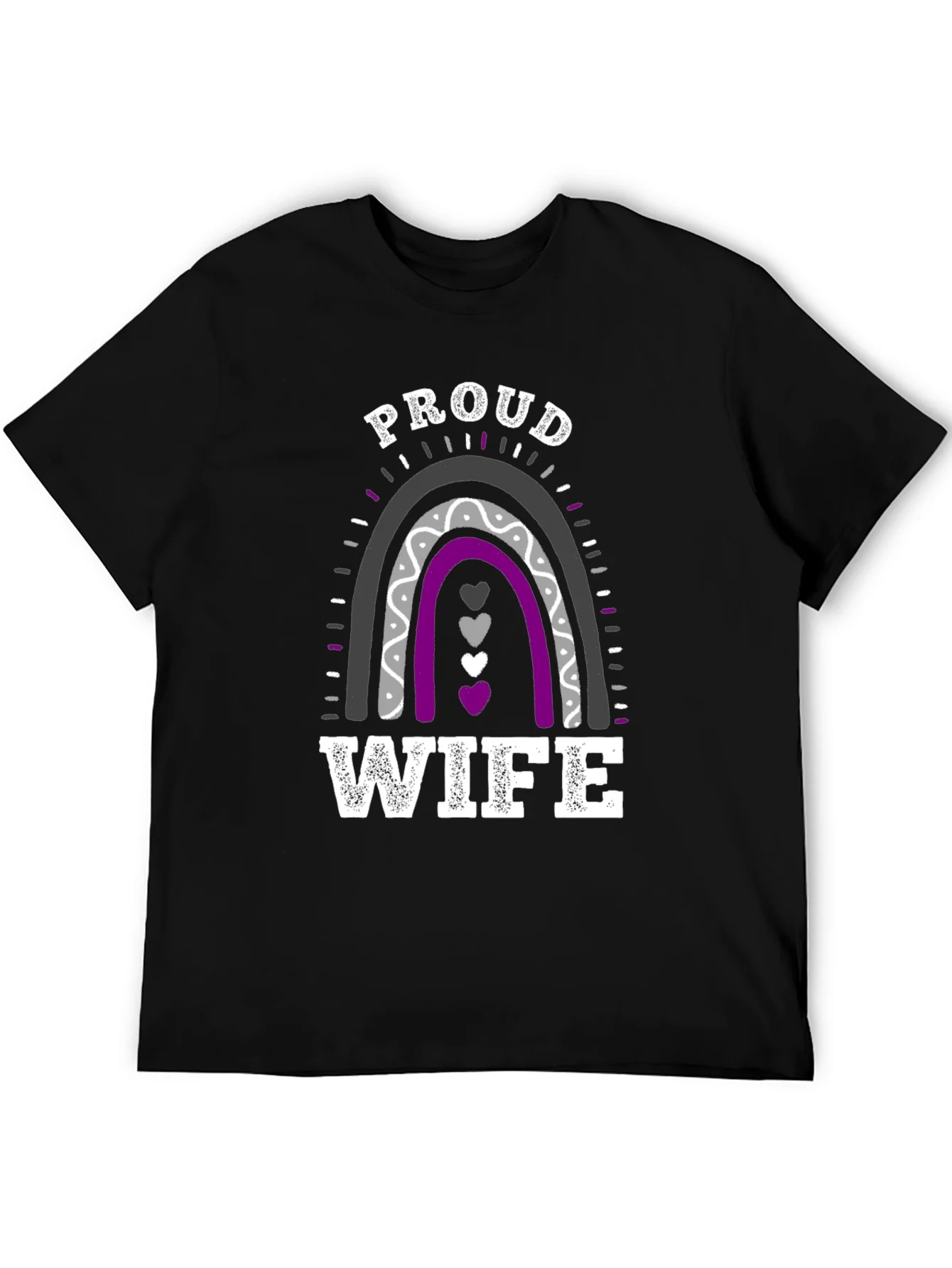 Proud Wife Rainbow Graphic T-Shirt