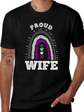 Proud Wife Rainbow Graphic T-Shirt