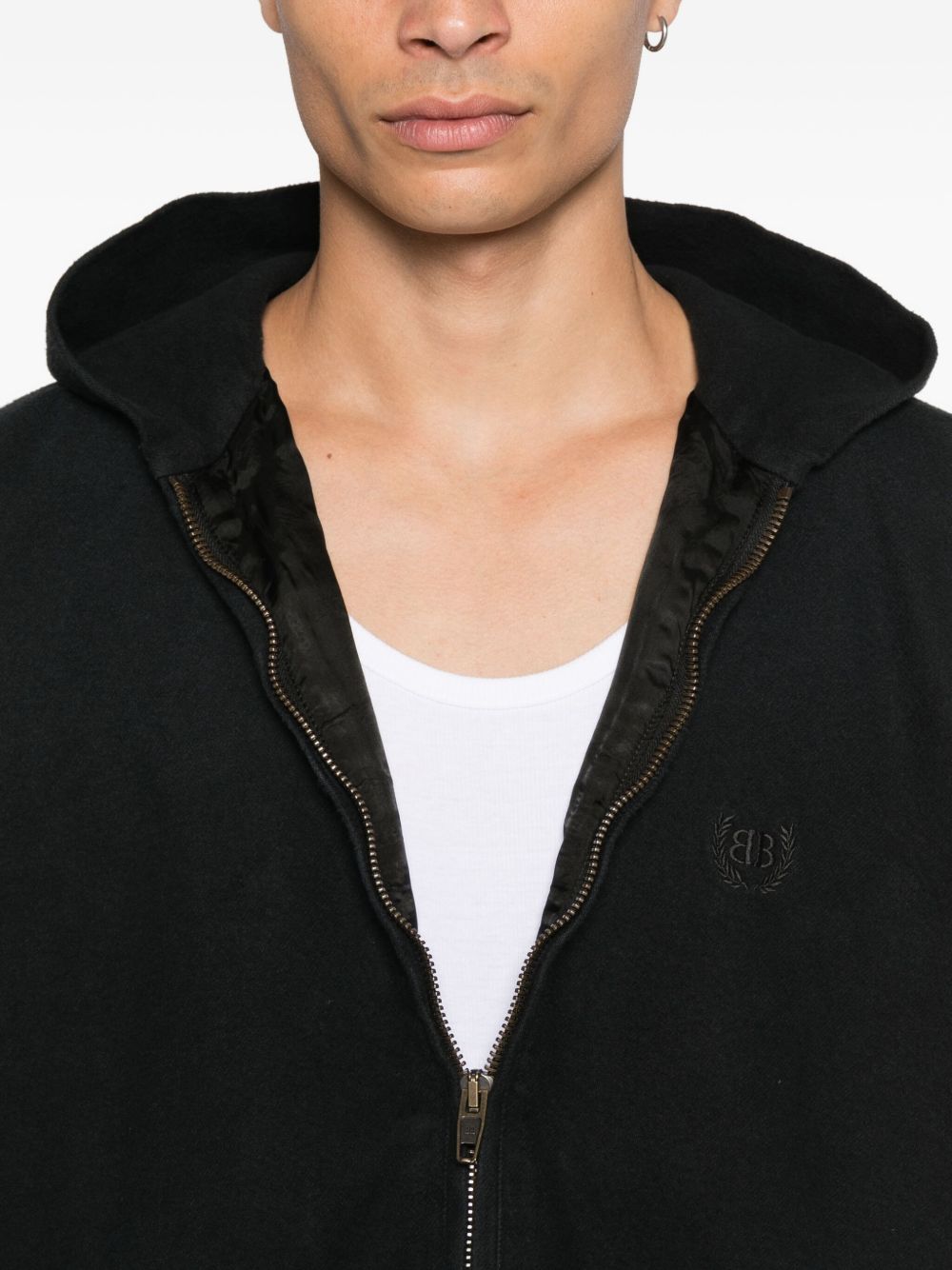 Balenciaga Men Flanned Hooded Jacket